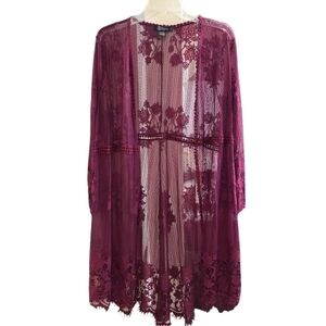 Miss Chievous Burgundy Lace Robe
